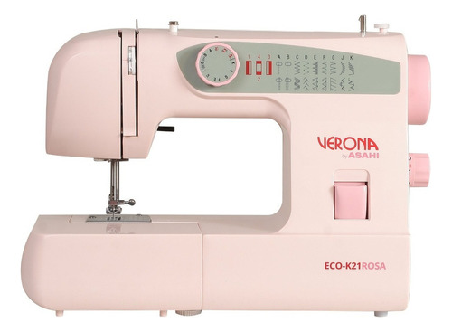 Máquina de coser recta Verona by ASAHI ECO-K21 portable rosa 220V