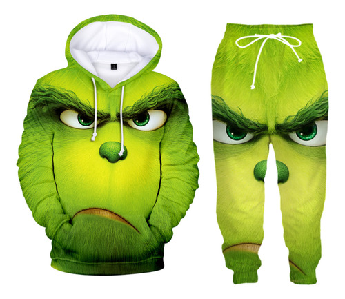 Conjunto De Cosplay Navideño De Grinch Con Impresión 3d