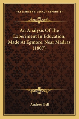 Libro An Analysis Of The Experiment In Education, Made At...
