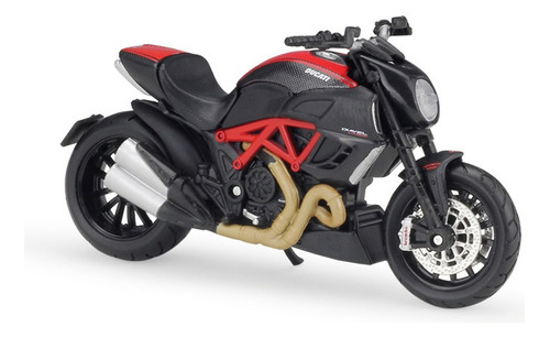 Ducati Diavel Carbon Miniatura Metal Moto Con Base 1/18