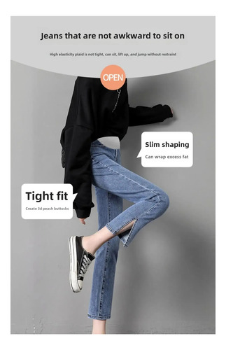 Pantalones Cortos Con Abertura Lateral Y Pantalones Vaqueros