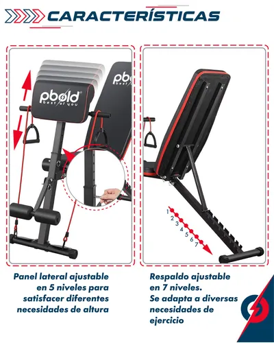 Banco Multifuncional Para Entrenamiento De Pesas Pecho Plano Ejercicios Reclinable Inclinado Declinable Fitness Predicador Bíceps Banca Mancuernas Abdomen Pbold
