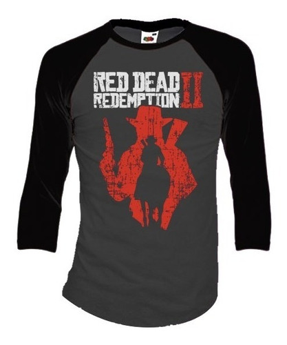 Playera Red Dead Redemption Manga 3/4 Para Hombre Y Mujer