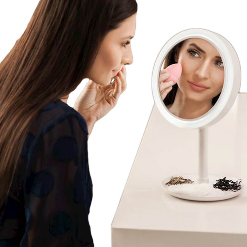 Espejo Luz Led De Tocador Para Maquillaje Recargable Touch