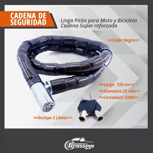 Linga Para Bicicleta Candado Cadena Tipo Piton Moto Bici