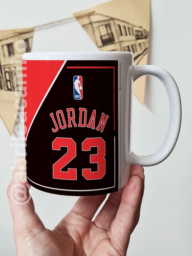 Taza Chicago Bulls Jordan 23 Cerámica Importada Orca