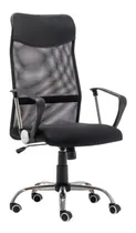 Comprar Silla Oficina Escritorio Pc Respaldo Alto Sillon Ejecutivo Color Negro Material del tapizado Mesh\u002FCuero sintético