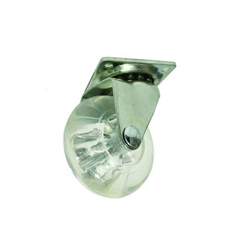 Rueda Giratoria Silicona Gel Trasparente 75 Mm Muebles 45 Kg