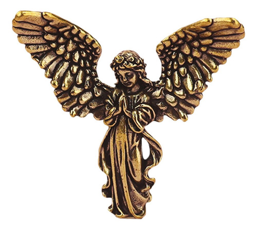 Estátua De Anjo Em Latão, Ornamento Antigo, Escultura,