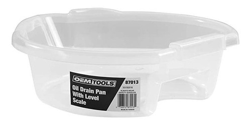 Oem Tools 87013 Oil Drain Pan Clear With Level Scale