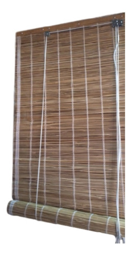 Cortina De Bamboo 60x1,25 M Romanas, Junco, Color Enrollable