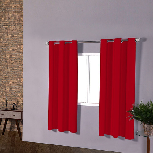 Cortina Blackout Pvc Vermelho 1,40 X 1,60