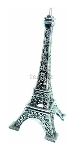 Torre Eiffel 10 Cm Metal Decorar Plateado Envejecido