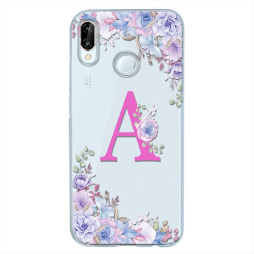 Funda Huawei  Antigolpes Flores Personalizada Tu Inicial
