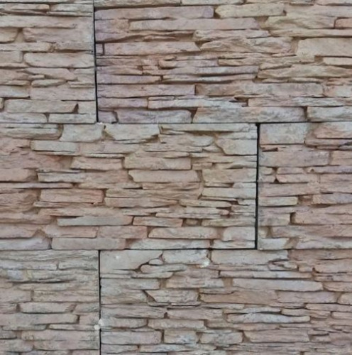 Simil Piedra Ecostone Interior Exterior Akita Crema Oxidada