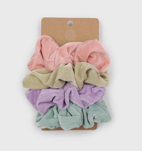 Pack Colet  Scrunchie De Plush  Mujer - Niña 14 Cm. Colores