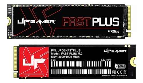 Ssd 256gb Up Gamer M.2 Nvme Fast Plus Gen 3 Upg3k256fstplus Preto
