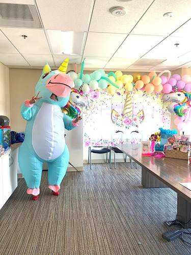Fwefww Disfraz De Unicornio Inflable Para Adulto, Halloween