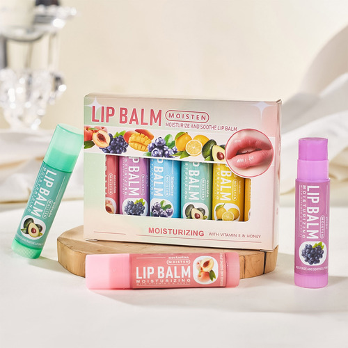 Kit De Bálsamo Lipgloss Paquete De Bálsamos Con Sabor A Frut