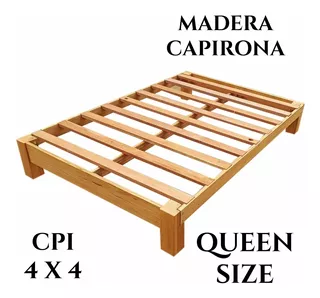 Tarima Queen Size, Madera Capirona,modelo Cpi 4x4
