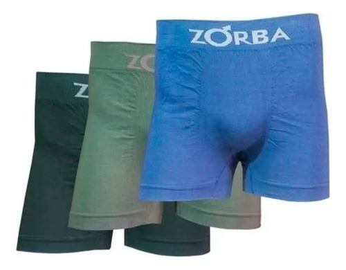  Pack X2 Boxer Hombre Zorba Algodón Lisos Sin Costuras 130