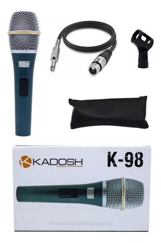 Microfone Kadosh K98 C/capa Cachimbo Cabo Xlr/p10 3 Mertros