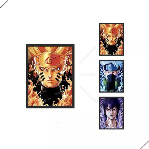 Quadro decorativo emoldurado Kakashi Susano Desenho anime arte