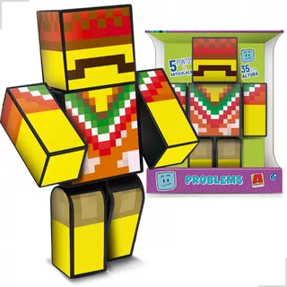 Boneco Minecraft Melxicano Problems Grande Youtuber 35cm