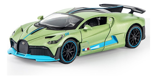 1:32 Bugatti Divo Simulación Aleación Mini Coche Verde