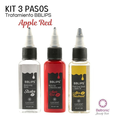 Kit 3 Pasos Tonalizador Lucent Bblip Apple Red C Hialuronico