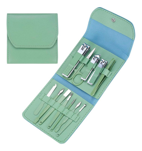 Set Manicure Pedicure Profesional Aseo Cara Mano Pie 12 Pza