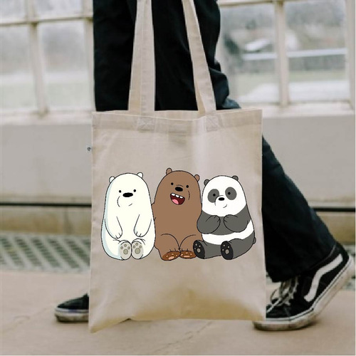 Totebag Osos Escandalosos We Bare Bears 35 X 40 Cm