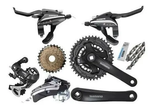 Pedales SHIMANO GR400 Deore -Planos para Bicicleta Enduro MTB -negro