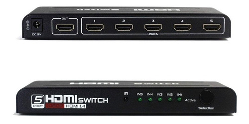 Switch Hdmi 5x1 Saidas Hdmi C/ Controle Lotus Lt-670