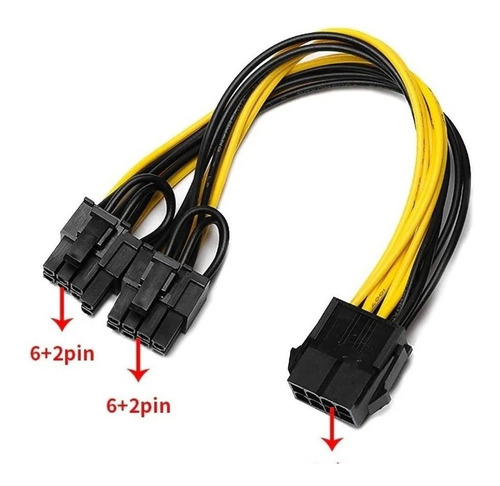 Cable Gpu Pci-e Duales 8 A 16 