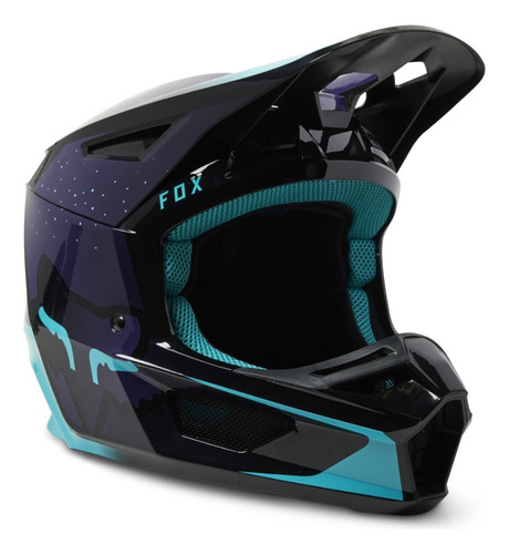 Casco Motocross Fox   V2 Vizen - Azul