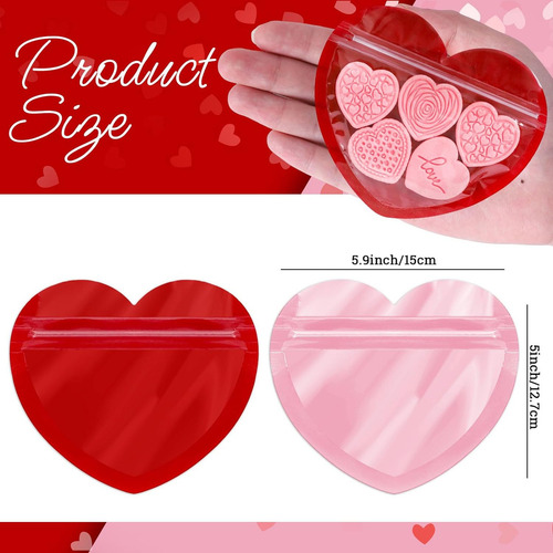 50 Bolsas De Regalo En Forma De Corazón,día De San Valentín