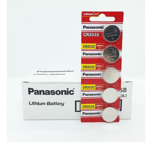 Kit 8 Cartelas Baterias Moeda Panasonic Cr2032 3v 40 Unid