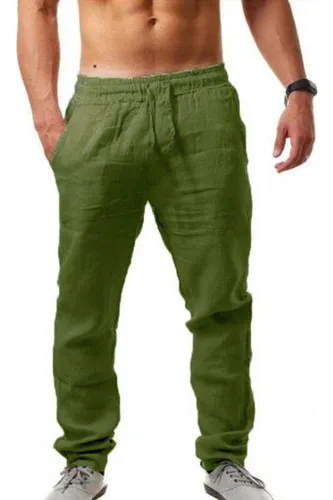 Ropa Deportiva Casual Holgada De Lino Para Hombre De Verano