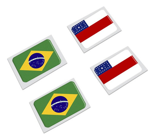 Adesivos Bandeiras Brasil Amazonas Placa Nova Carro Resinado