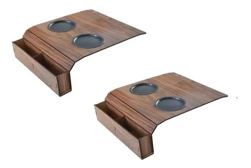 comprar Kit 2 Pç Apoio De Copos E Controle  Para Braço Sofá Mdf 