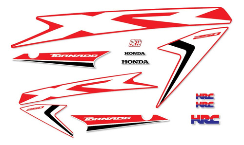 Kit Calcos - Honda Xr 250 - Tornado - Moto Roja (r)