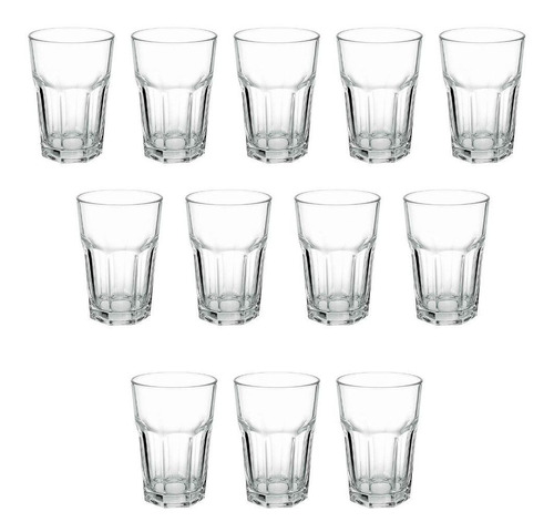 Vaso Agua 410 Ml Vidrio Set X12 Bristol Nadir Figueiredo