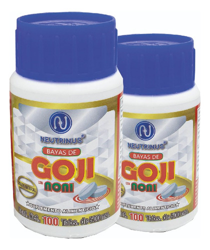 Kit 2 Suplemento Alimenticio Bayas De Goji Sabor Sin Sabor