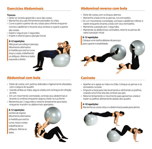 Bola De Ginastica Yoga Pilates Gym Ball 55cm Com Bomba Vollo