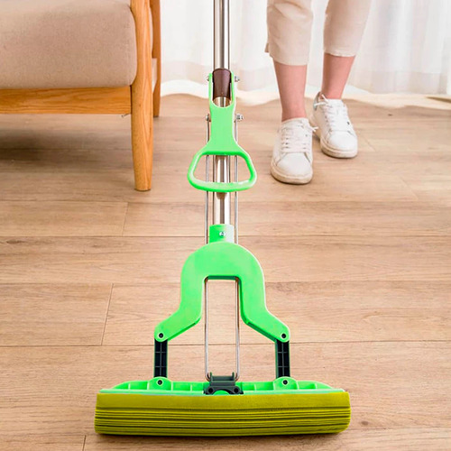 Rodo Mágico Espuma Super Absorção Com Cabo Retrátil Limpeza