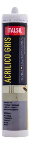 Sellador Acrílico Pintable Gris Italsil