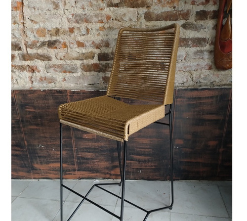 Imagen 3 de 3 de Mesa Barra 120x50x105 + 2 Taburetes Tulum Industrial Cubo