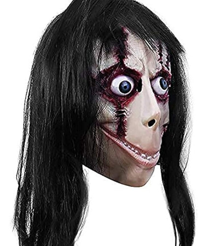 Halloween Creepy Momo Scary Challenge Evil Latex With Hallow