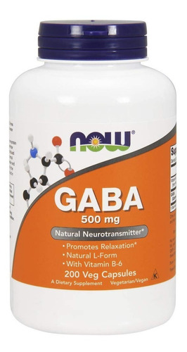 Gaba 500 Mg  Alivia El Estres  200 Caps De Eeuu